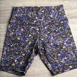 Lululemon Floral Patterned Biker Shorts